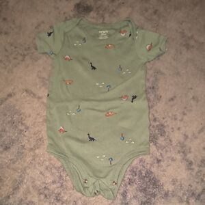 Carter's | Green Bodysuit with Dinosaur Print